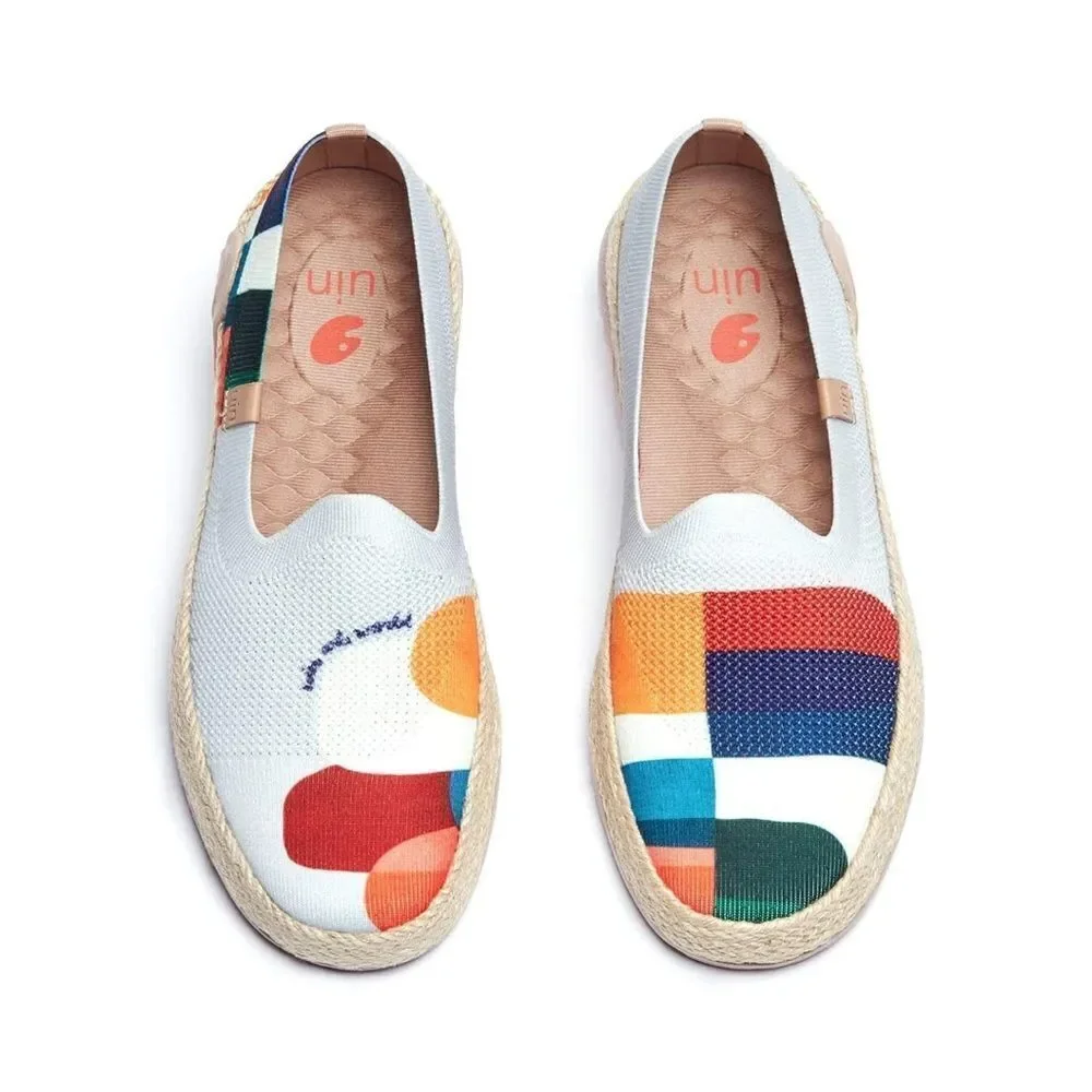 UIN Women's Espadrilles Knitted Walking Casual Shoes Marbella (Hold that Color)